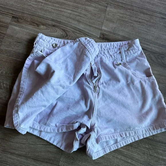 Zara purple denim skort asymmetrical size Large - Picture 3 of 4